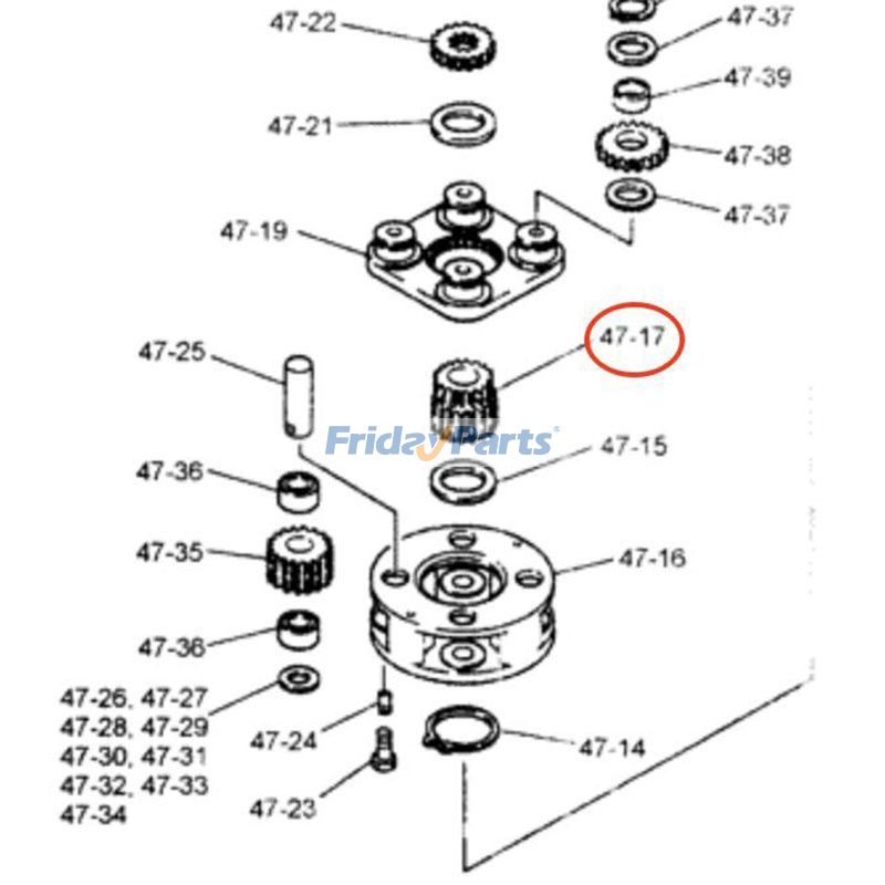Sun Gear for Excavator