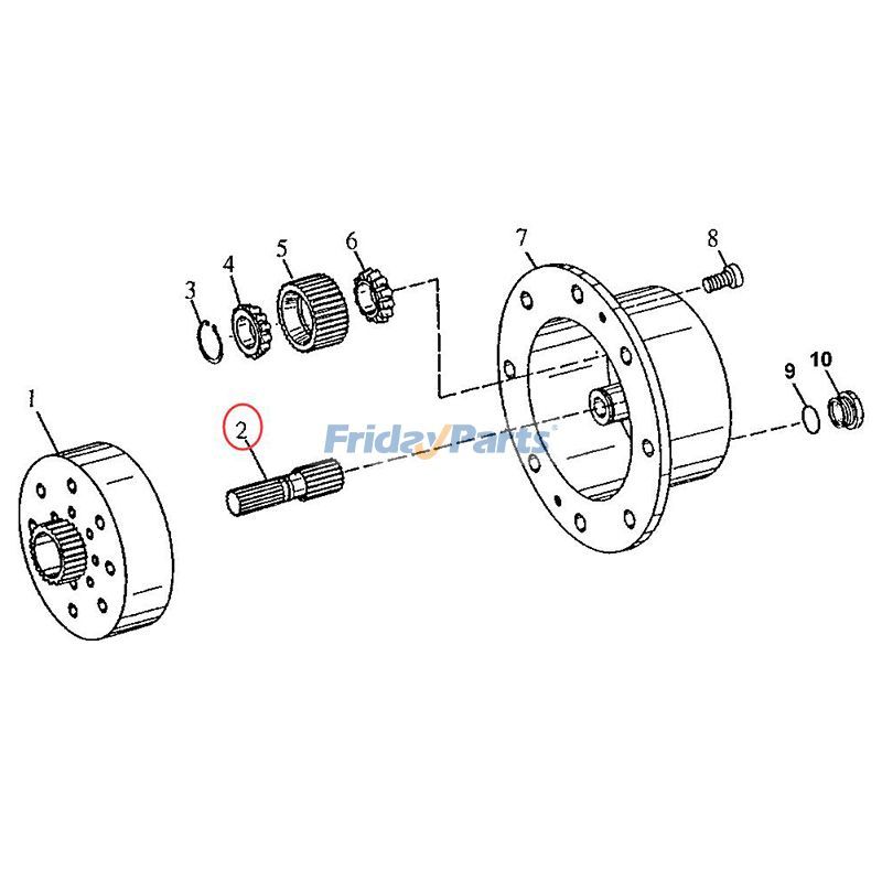 Rétrocaveuse à engrenage solaire pour Moteur,Chargeur Pour JOHN DEERE