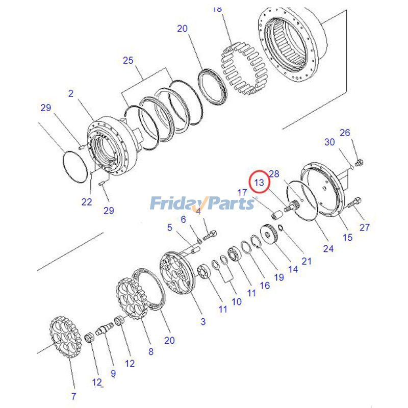 Sun Gear PC228USLC PC228US for Excavator