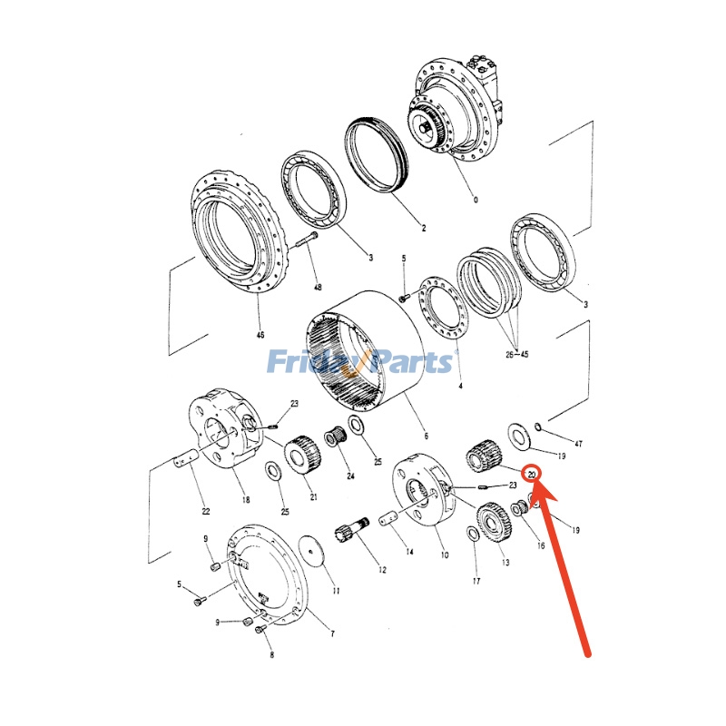 Sun Gear for Excavator