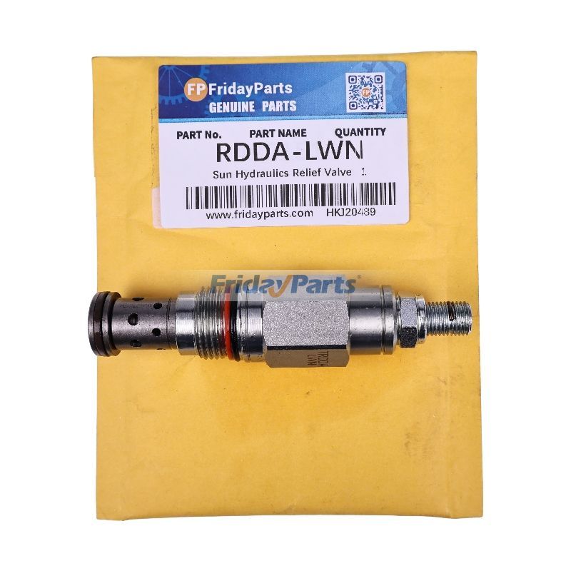 Soupape de décharge Sun Hydraulics RDDA-LWN de rechange pour excavatrice, chargeur, tracteur, chariot élévateur, grue, moissonneuse