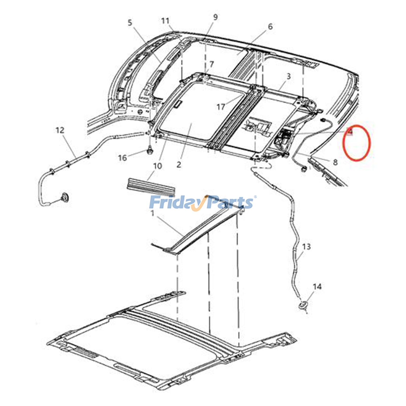 Sunroof Motor for Vehicle