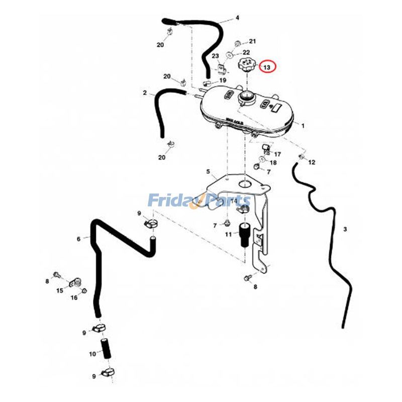 Surge Tank Filler Cap for Dozer,Engine,Excavator,Harvester,Loader,Tractor