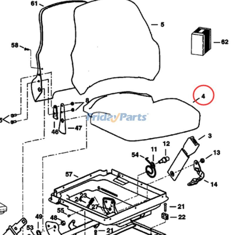 FridayParts Gefedertes Sitzpolster
