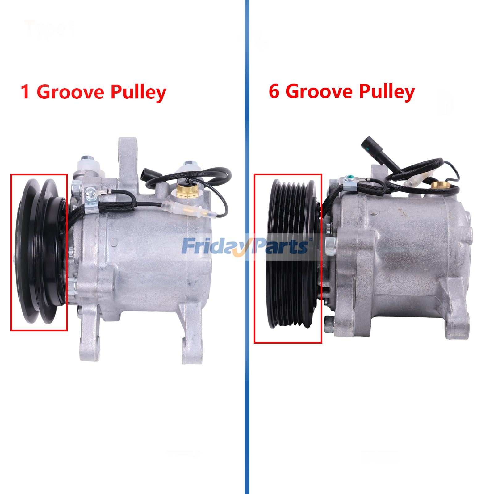 Compresor de aire acondicionado SV07E 447280-3080 para tractor Kubota M126, M135, M6, M126GXDTC, M135GX, M6-131DTC Para KUBOTA