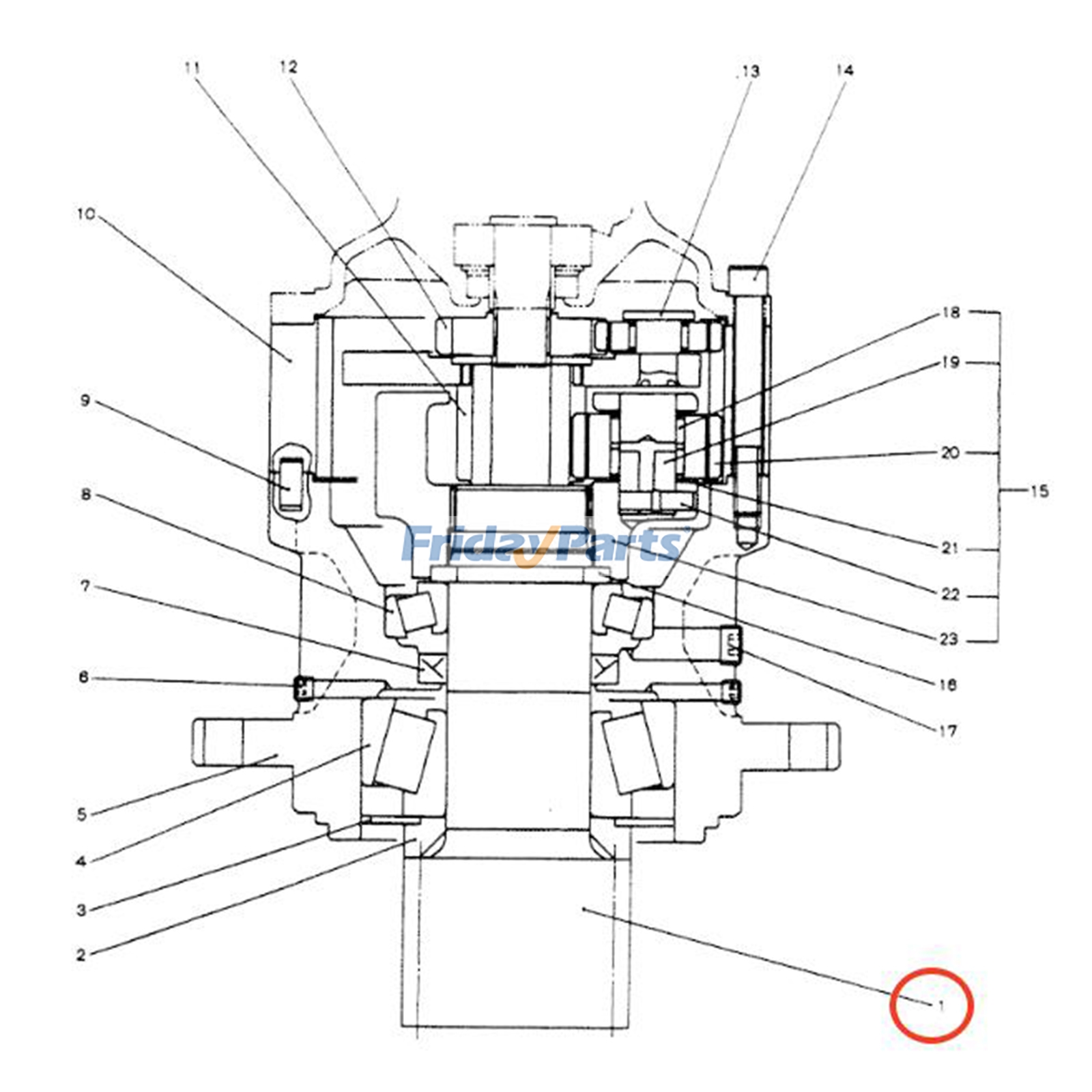 Swing Drive Shaft Pinion for Excavator