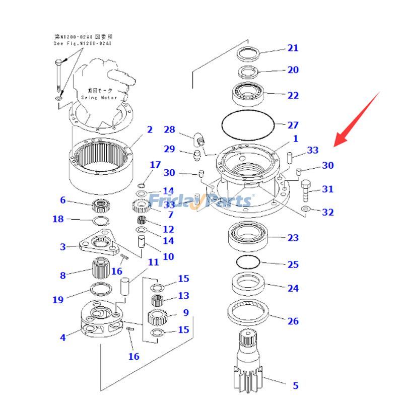 Swing Gearbox for Excavator