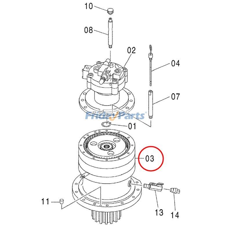 Swing Gearbox 9250921 for Excavator