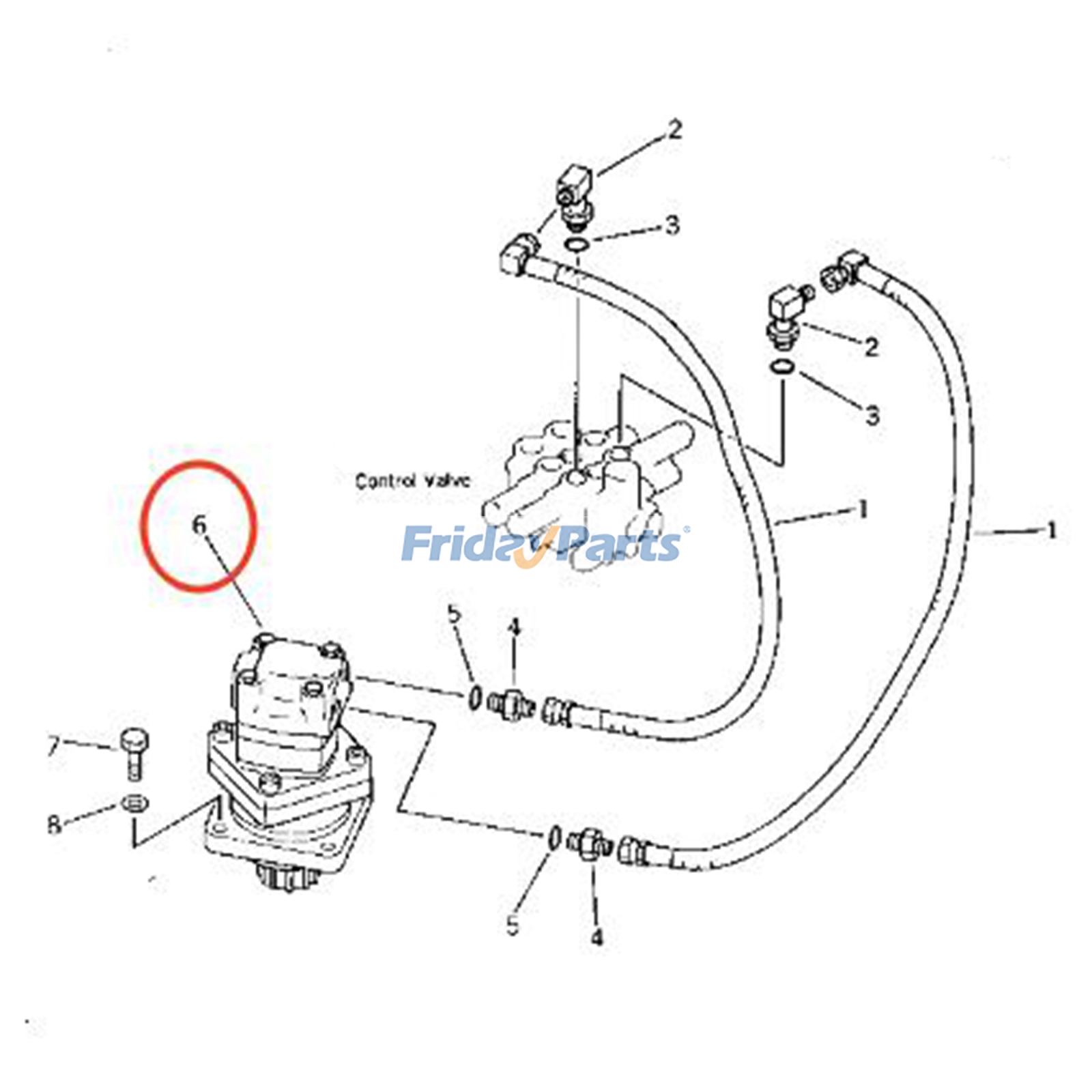 Motor de giro 20N-60-46105 para excavadora Komatsu PC10-5 Para KOMATSU