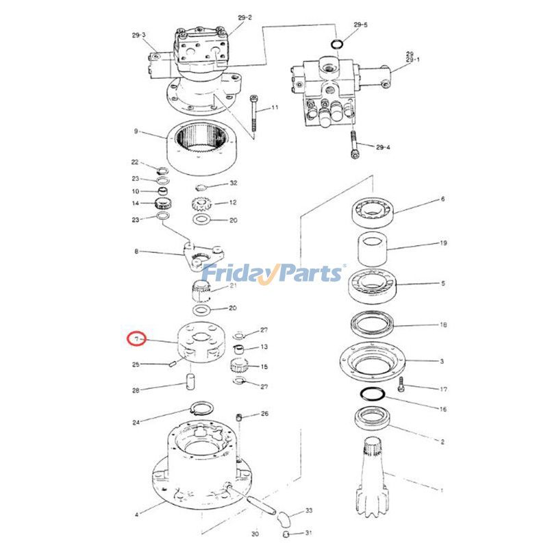 Swing Motor 2ND Planet Carrier Assembly 2413N460 for Kobelco
