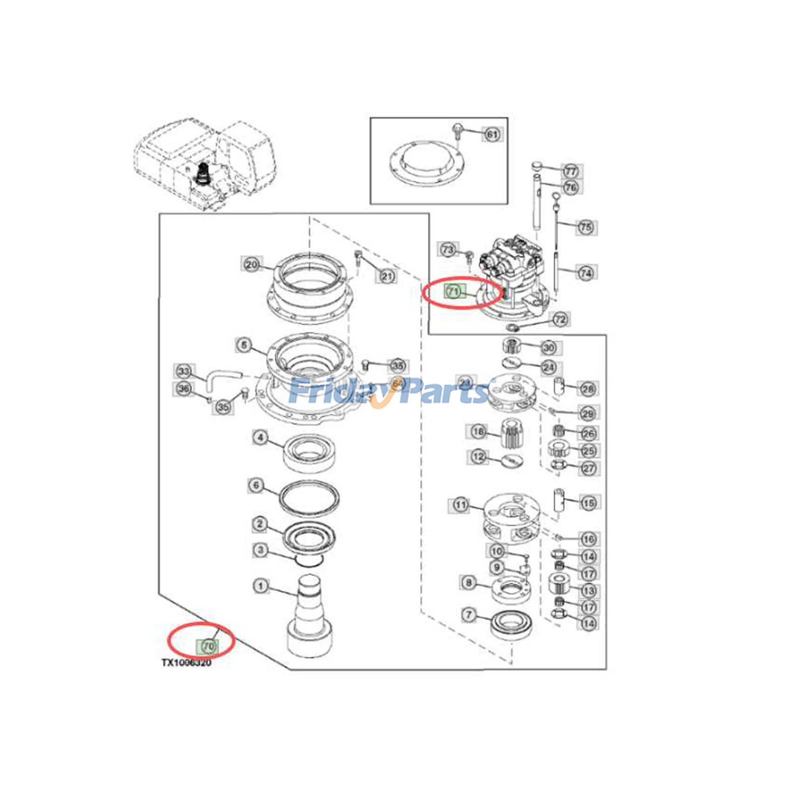 エクスカベーター スイングモーター
