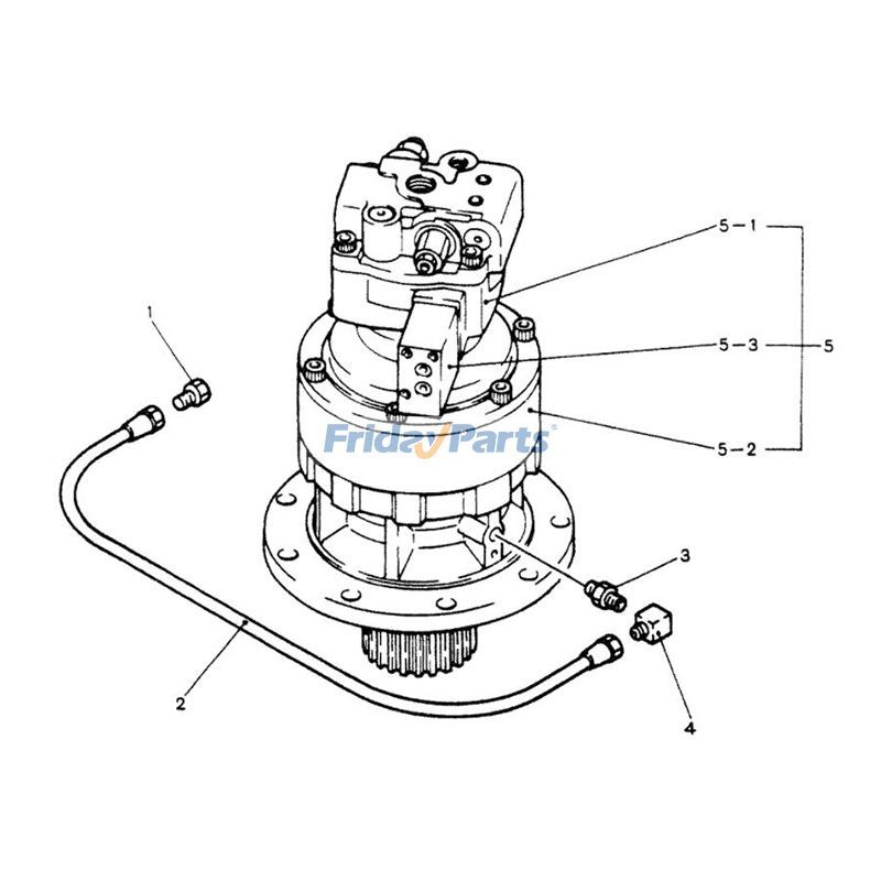 Ensemble de moteur de rotation LE15V00001F1 pour excavatrice Kobelco SK60pourPour KOBELCO