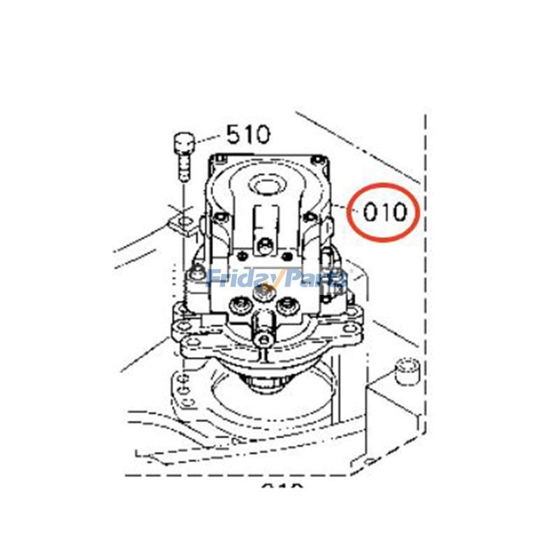 Swing Motor Assembly RD118-61904 for Kubota Excavator KX121-3ST KX121-3STCA KX121-3 KX121-3S for less