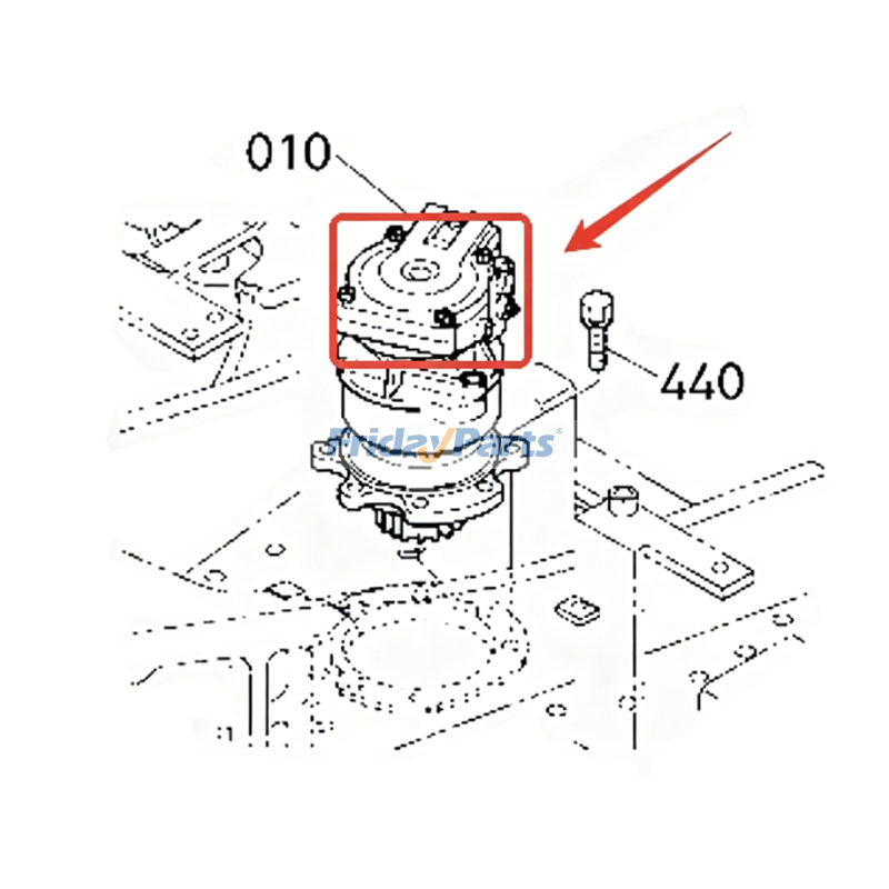 Moteur oscillantpour Pelle