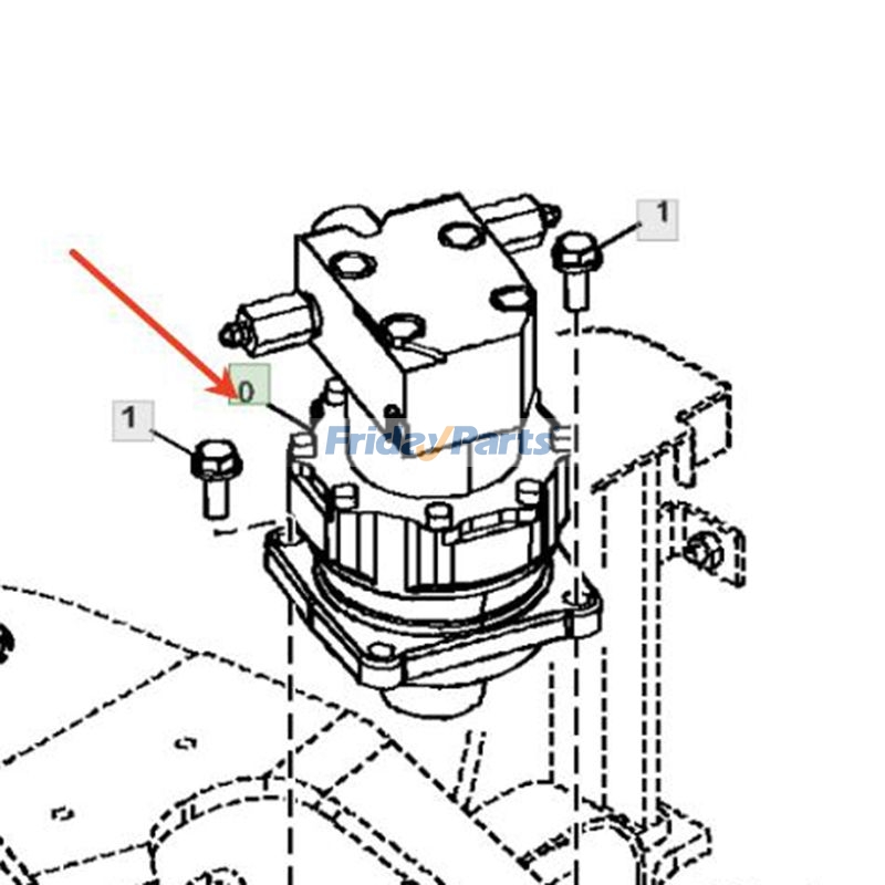 Motor de giro FYD00006505 para motor Yanmar 3TNV74F, excavadora John Deere 17P 17G para Motor,Excavadora