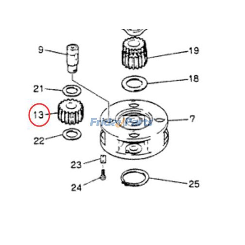 Swing Motor Gear for Excavator