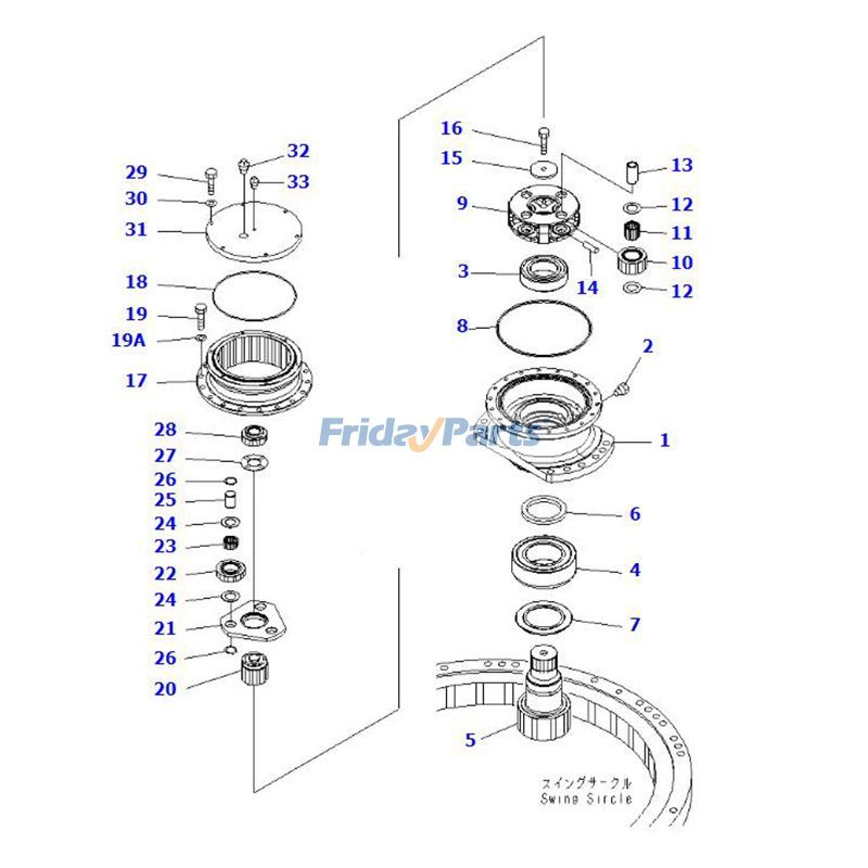 エクスカベーター スイングモーターギアボックス