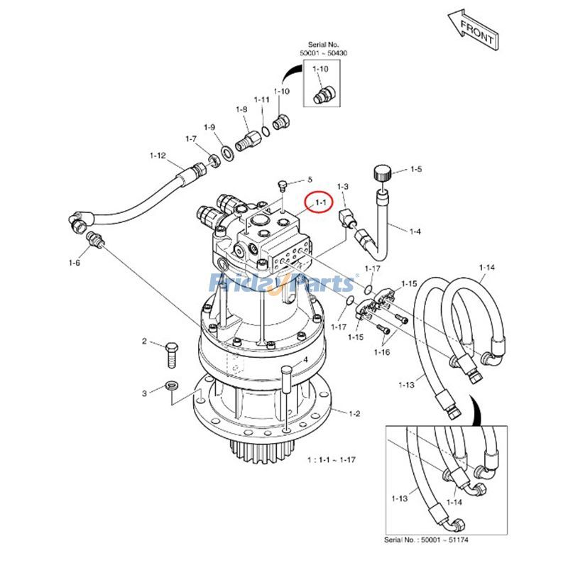 Moteur de rotation Daewoopour Pelle