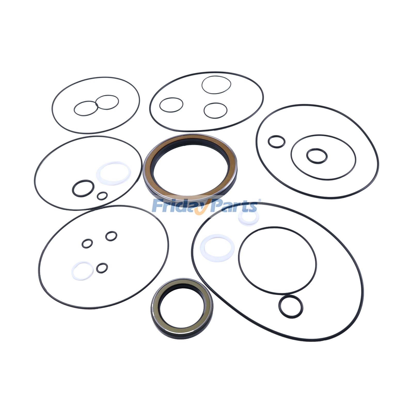 Kit de sellos para motor de giro VOE14512788 para excavadora Volvo EC330B, EC330C, EC340D, EC350E, EC360B, EC360C, EC380D, EC380DHR, EC380E, taladora apiladora FB2800C y FBR2800C de FridayParts