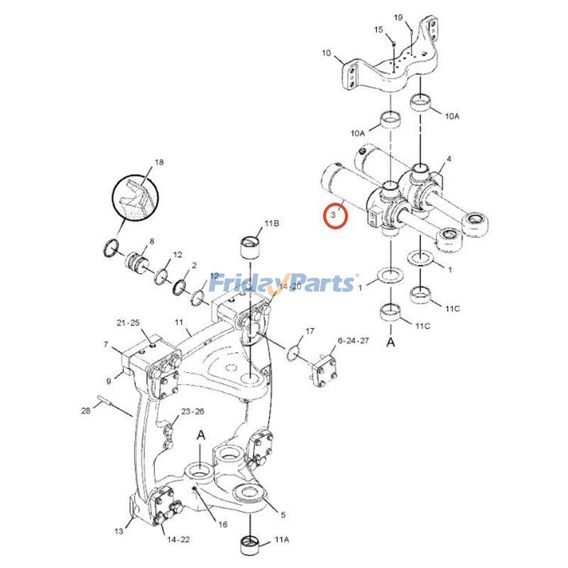 FridayParts Schwenkzylinder