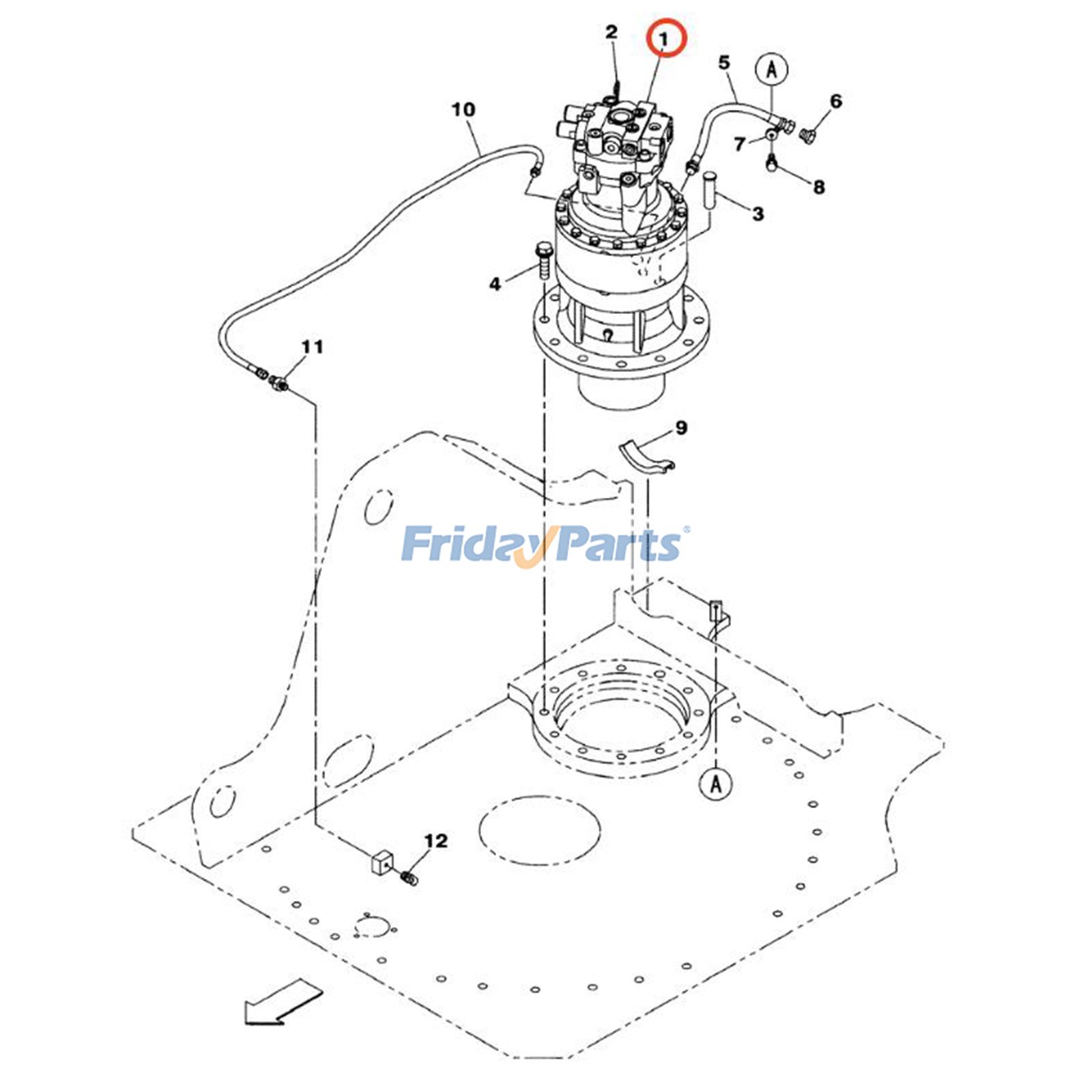エクスカベーター スイングモーターアセンブリ
