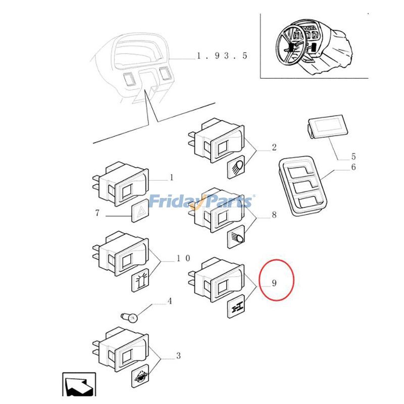 Switch For New Holland Tractor