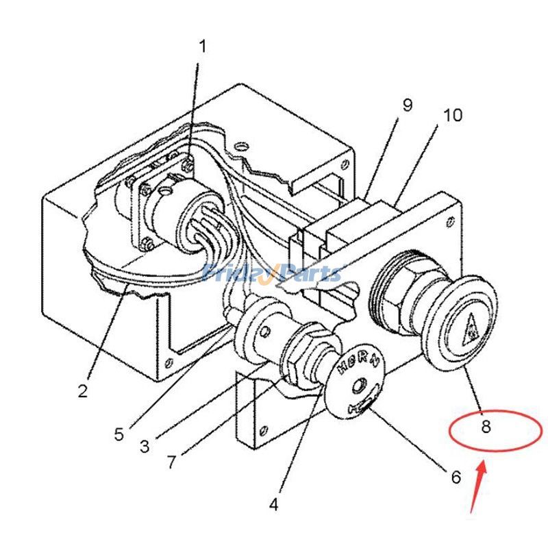 FridayParts Push Button Swit herpillarAT RM-250RM-300 RM-350B RM-500 AP-1000 SS-250