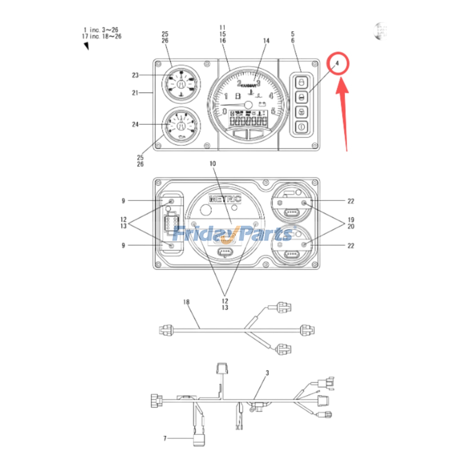 Switch Panel for Engine