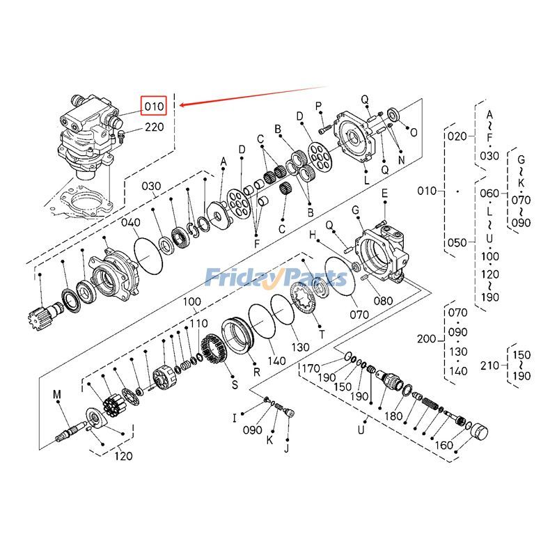 FridayParts Schwenkmotorbaugruppe
