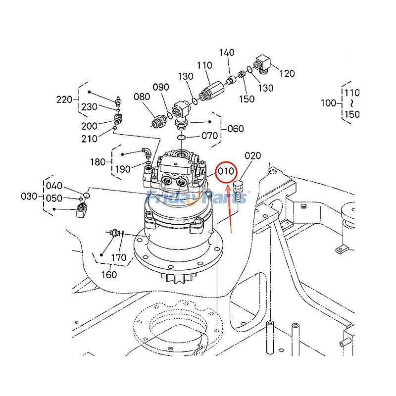 Swing Reduction Gearbox for Excavator