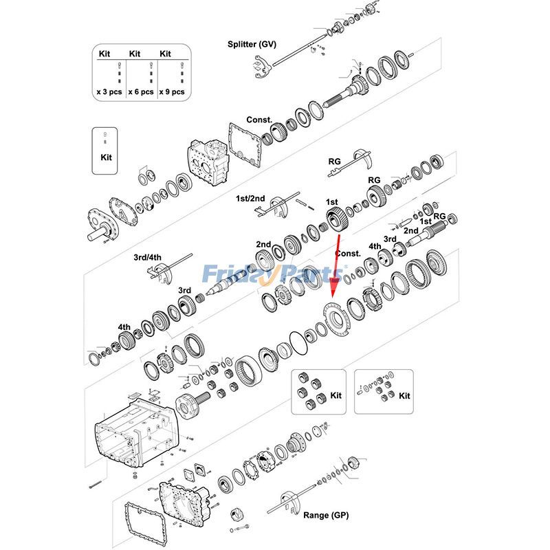 Cono sincronizador 1296 233 006 para transmisión ZF 16K130 16S112 16K160 16K190 Para ZF