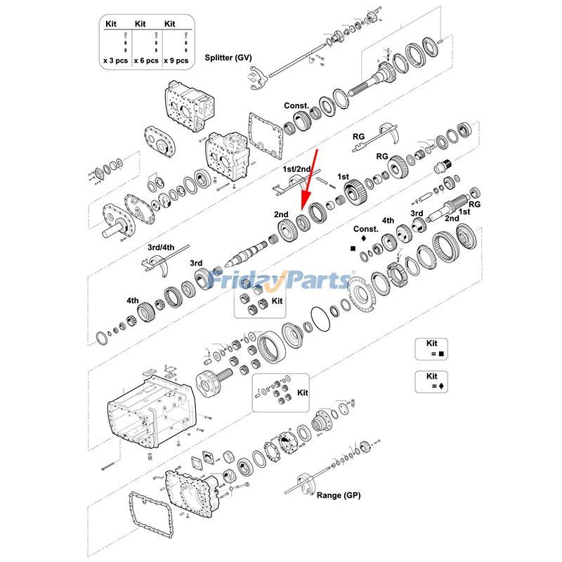 Buje sincronizador 1295 304 235 para transmisión ZF 16K130 16K160 16K190 Para ZF