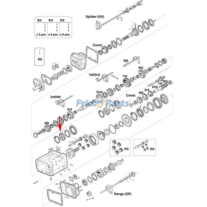 Buje sincronizador 1297 304 031 para transmisión ZF 16K130 16S112 16K160 16K190 Para ZF
