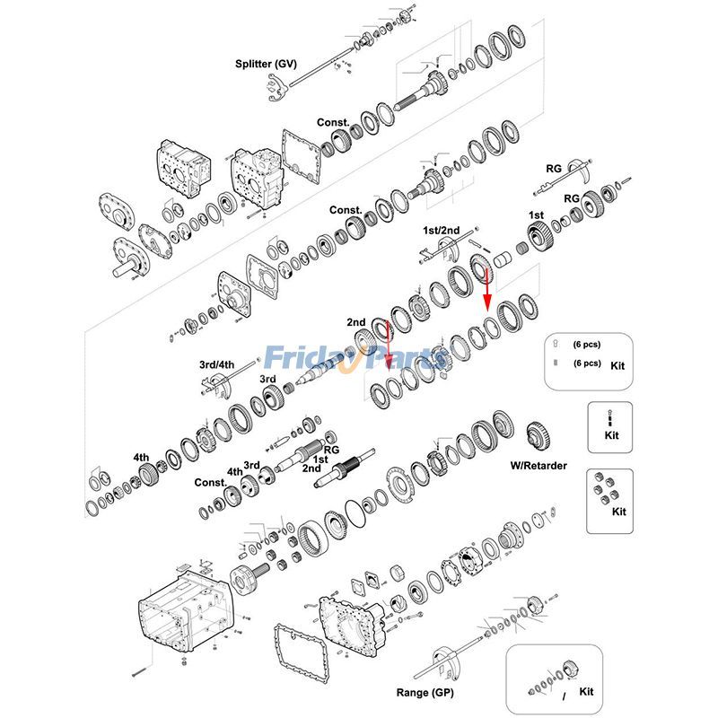 1 anillo sincronizador 1268 304 424 para transmisión ZF 16S1650 16S220 16S150 16S151 Para ZF