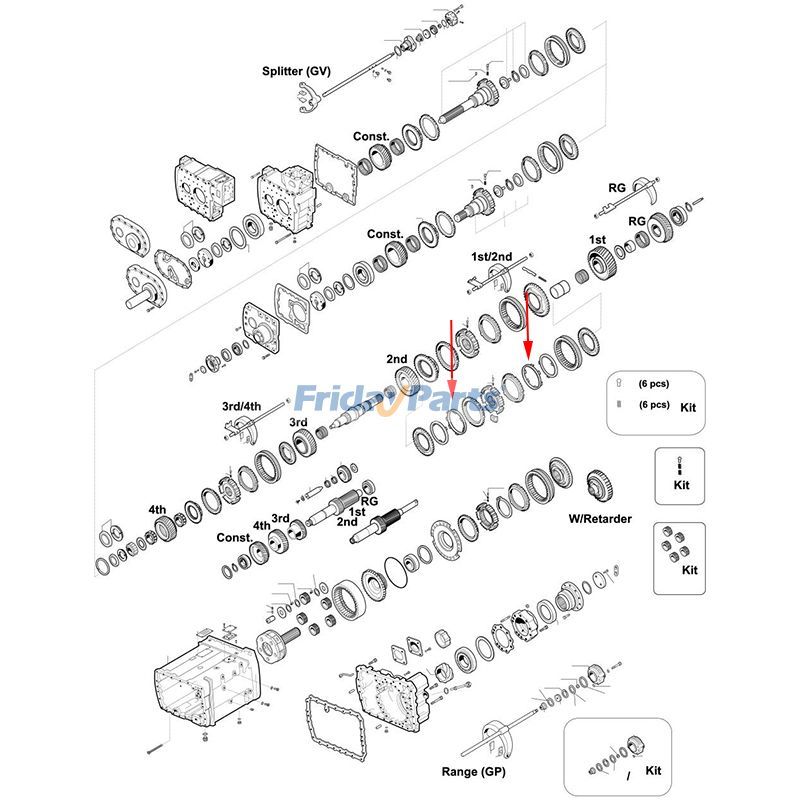 1 anillo sincronizador 1268 304 494 para transmisión ZF S61550 16S220 16S150 16S151 Para ZF