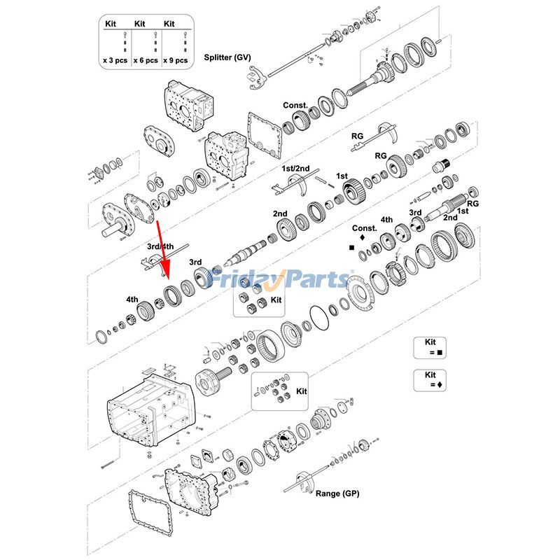 Manchon de synchronisation de transmissionpour Tracteur,Autres Équipements de Construction