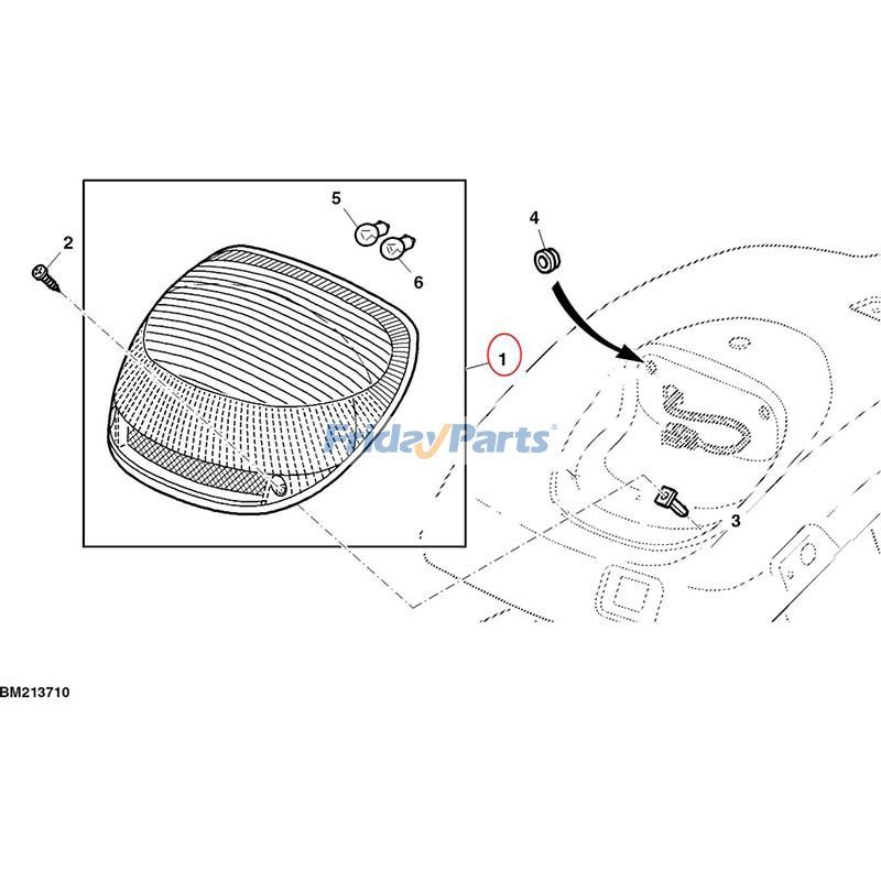 Feu arrière AL176143 RE219709 pour John Deere 7520 6620 6120 6320 6320 6030 6420 6420 7020 5020
