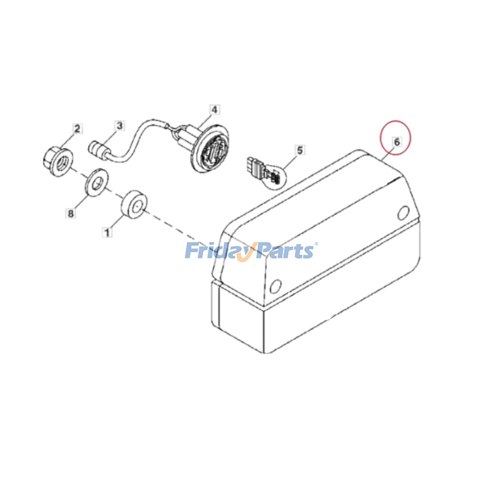 Feu arrièrepour Moteur,Tracteur