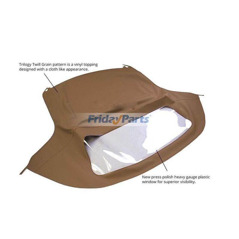 Tan Convertible Soft Top w/DOT Approved Plastic Window 25-656165 for BMW Z3 1996-2002