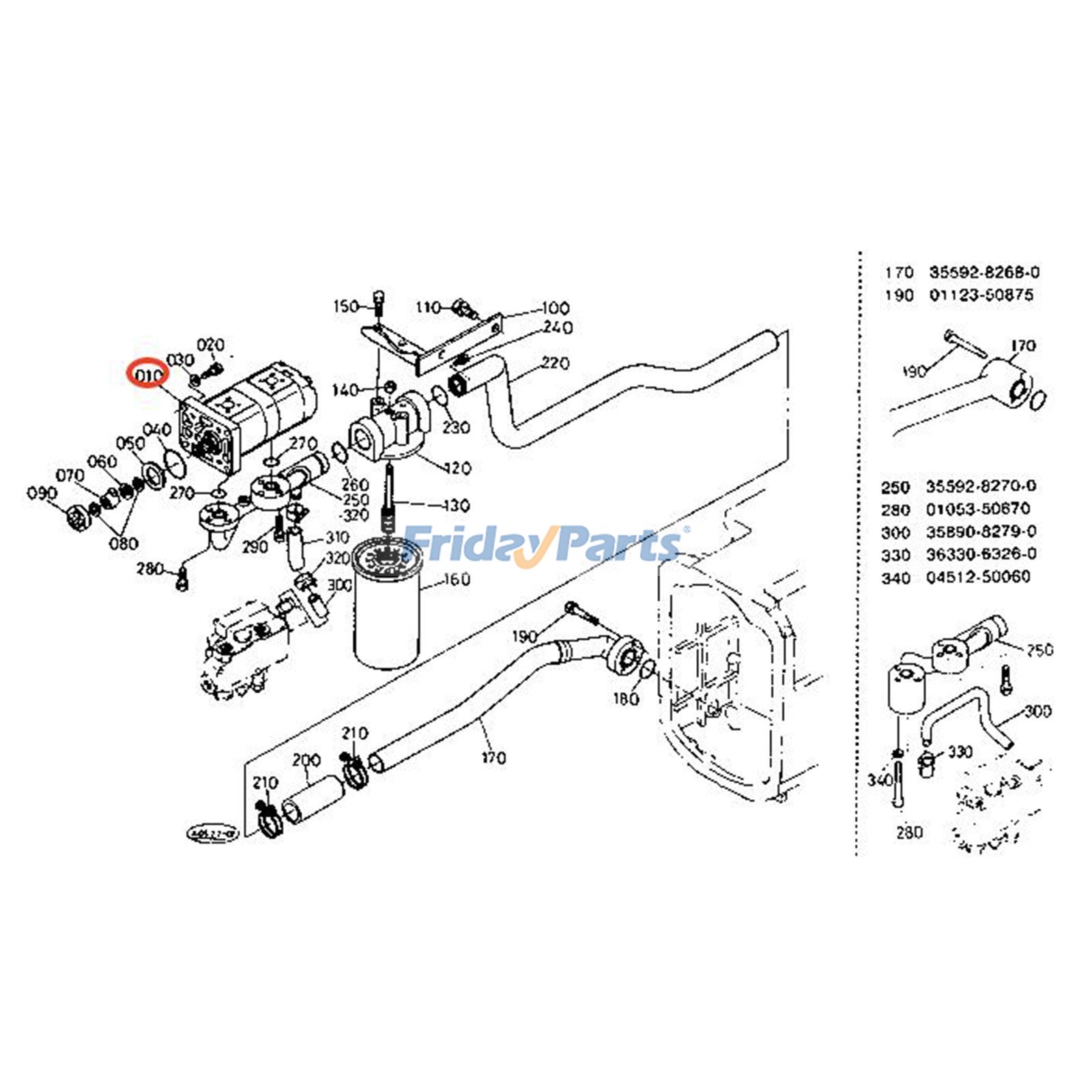 FridayPartsのタンデム油圧ポンプ