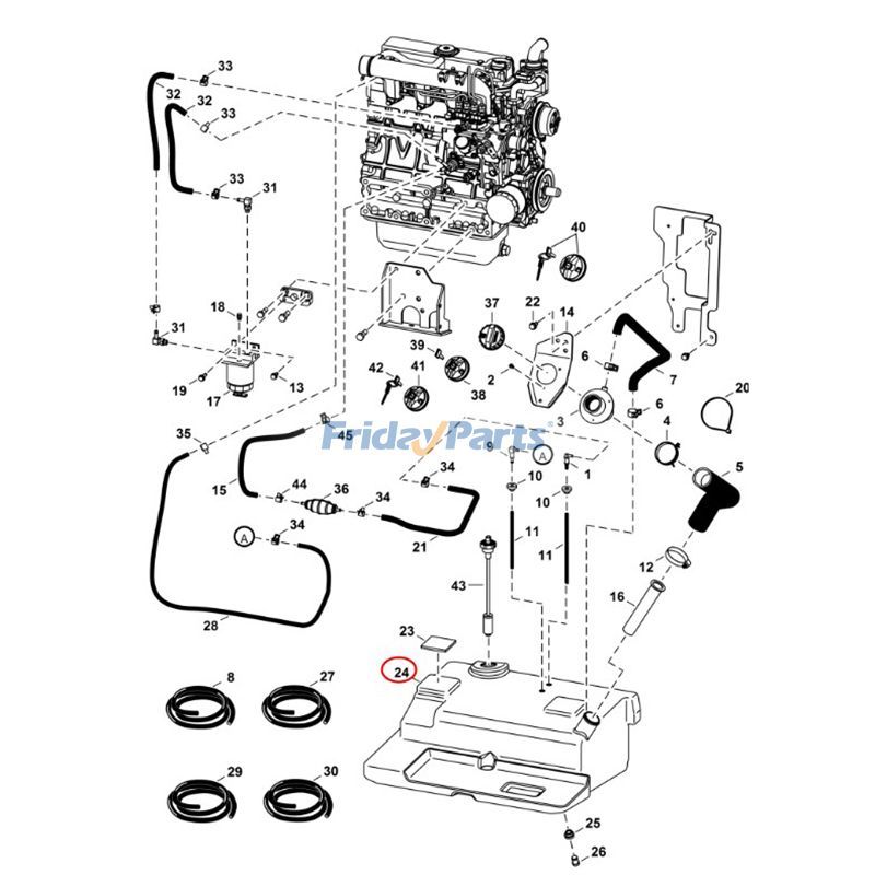 FridayParts Tank Skid Steer