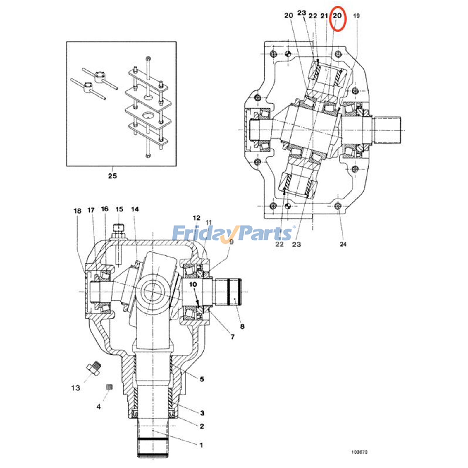 Compre Rolamento de rolos cônicos 87555831 41668400 para motor FPT/Iveco F3CE0684A E001 CASE Trator Magnum 380 340 na FridayParts