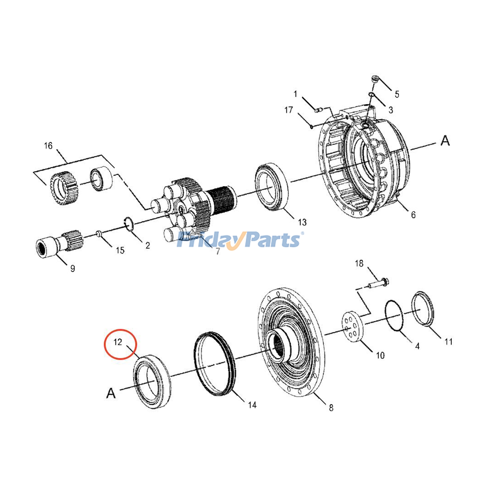 Rodamiento de rodillos cónicos 365-8187 para cargadora Caterpillar con motor C7.1 y C6.6 938K y 938M Para CAT