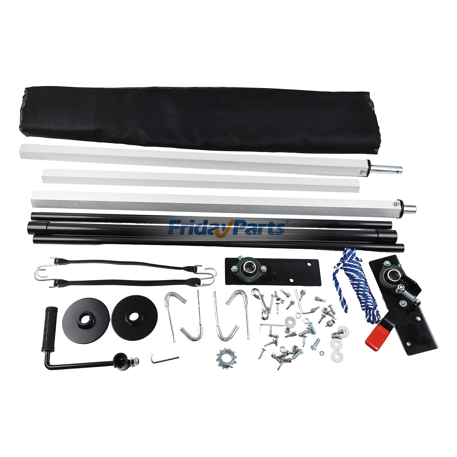 Kit de bâche et ensemble anti-voile arrière avec couverture en filet PVC pour remorque benne