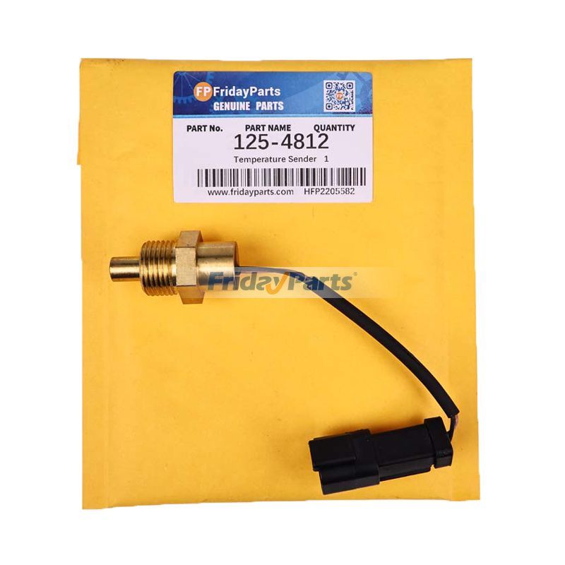 Temperature Sender 125-4812 for Caterpillar CAT Engine 3116 3126 Excavator 320B 322B