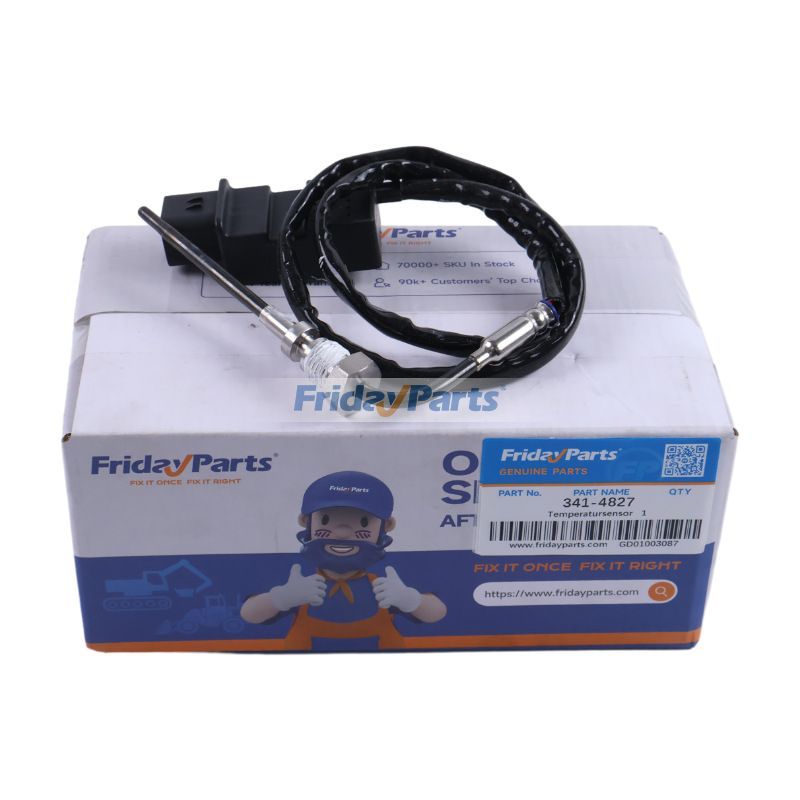 Sensor de temperatura 341-4827 para motor Caterpillar CAT C4.4 C6.6 Excavadora 320E 312E 316E 318E 320EL 323EL Cargadora 924K 938K