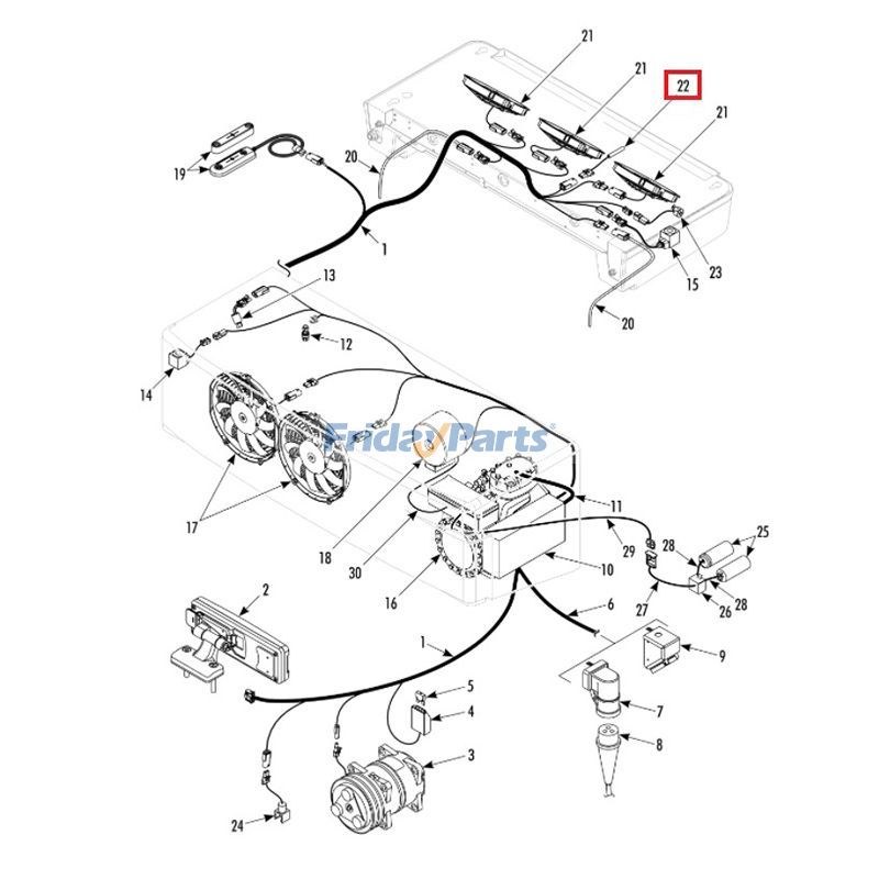 Sensor de temperatura 42-3067 para Thermo King V-100 V-190 V-700 V-250 V-200 V-500 V-800 para Refrigeración de transporte Para Thermo King FridayParts