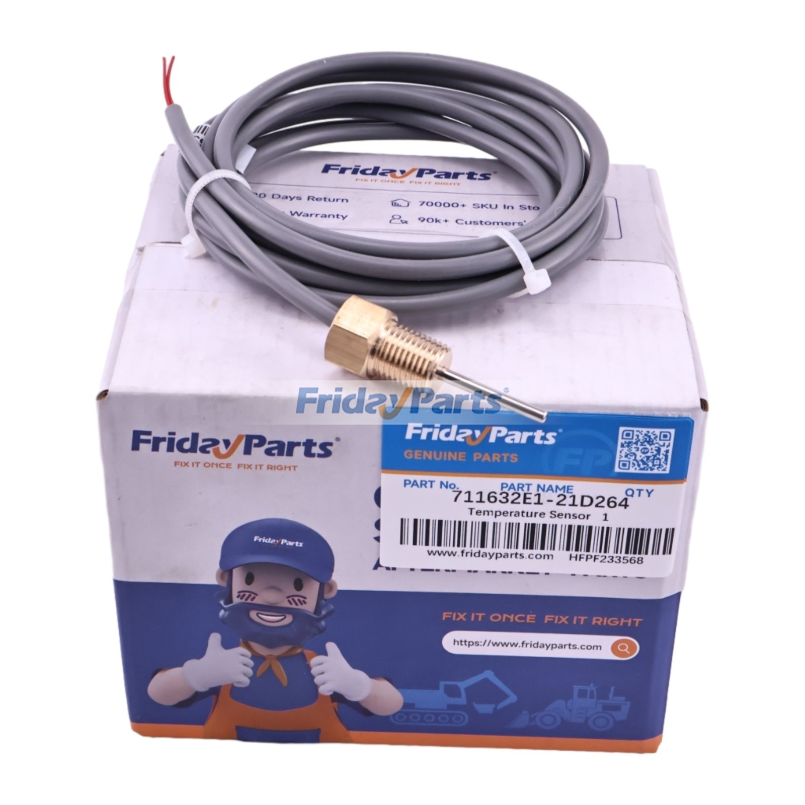 Capteur de température 711632E1-21D264 pour compresseur d'air Compair