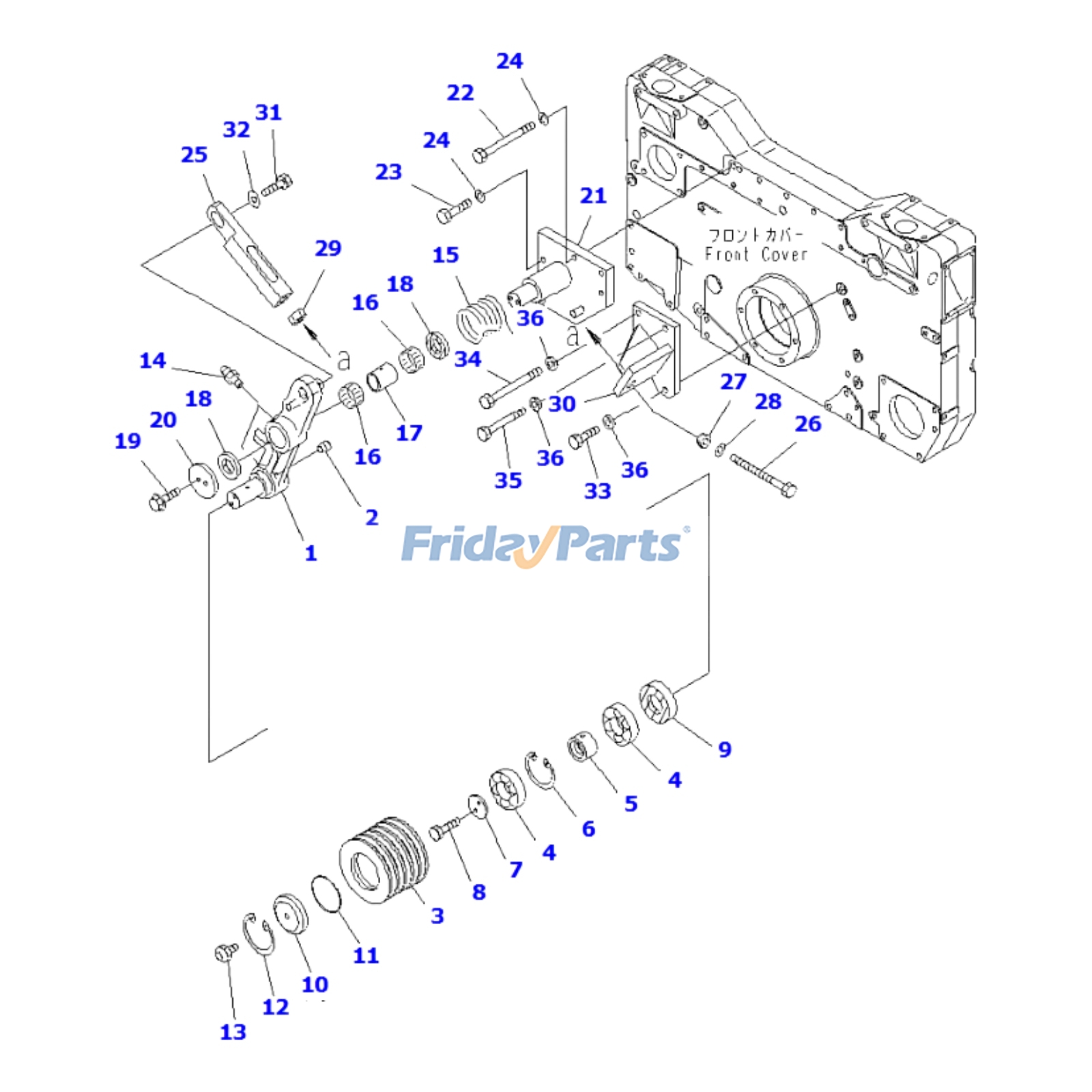 Tension Pulley Assembly for Engine,Loader,Off-Road Truck