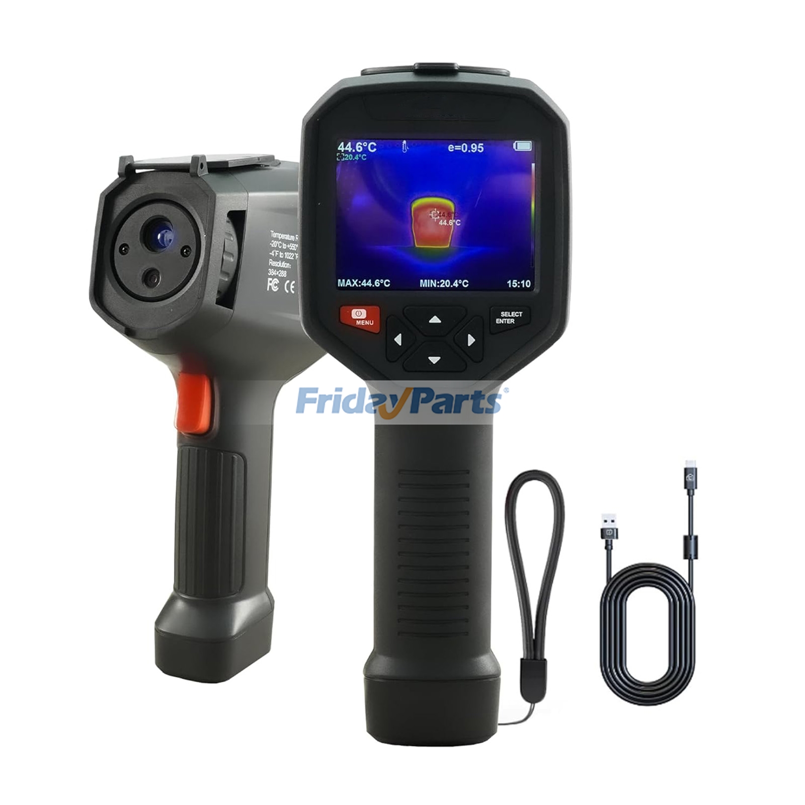Thermal Imaging Camera, 384×288 IR Resolution, 3.5" 640×480 IPS, Manual Focus Thermal Imager with 5MP Visual Camera for HVAC Electrical Inspection